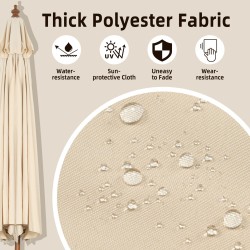 Puinen terassivarjo 300 cm, kallistettava, beige