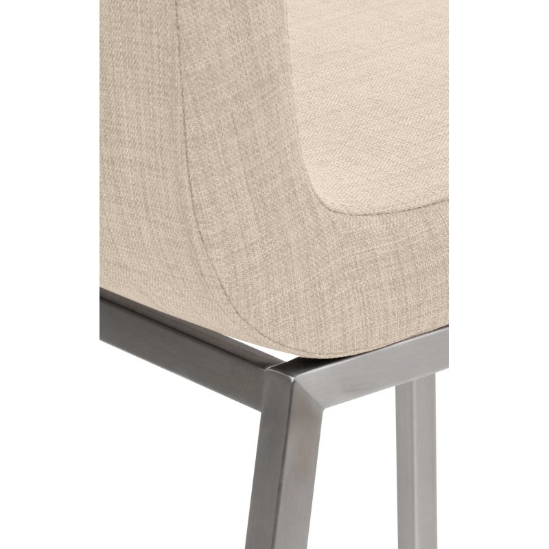 Colmar tyylikäs ruokatuoli kangasverhoilulla ja korkealla selkänojalla