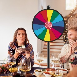 Monikäyttöinen 60 cm värikäs onnenpyörä messuille ja tapahtumiin