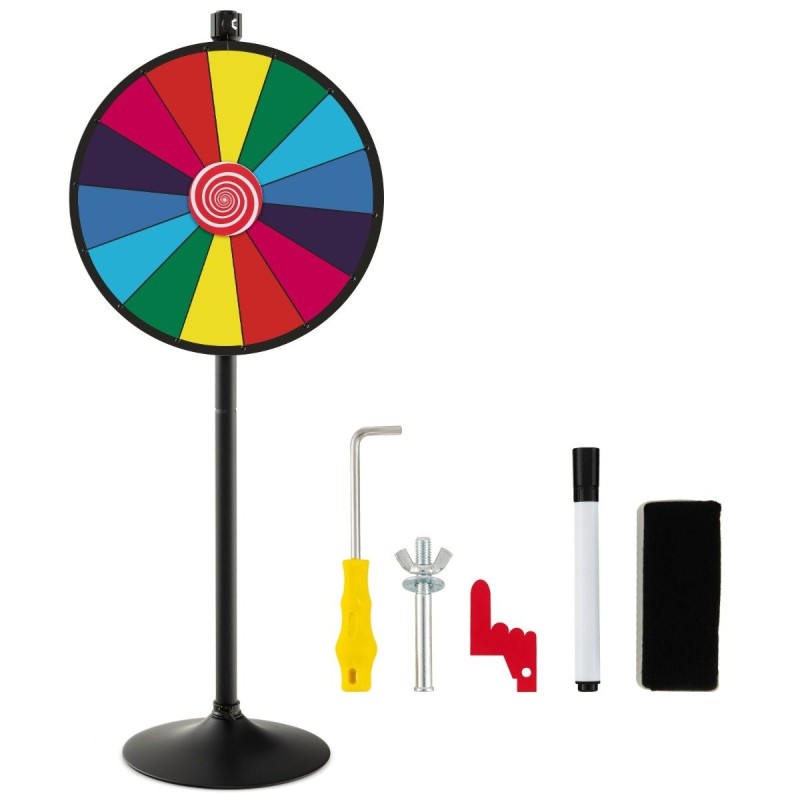 Monikäyttöinen 60 cm värikäs onnenpyörä messuille ja tapahtumiin