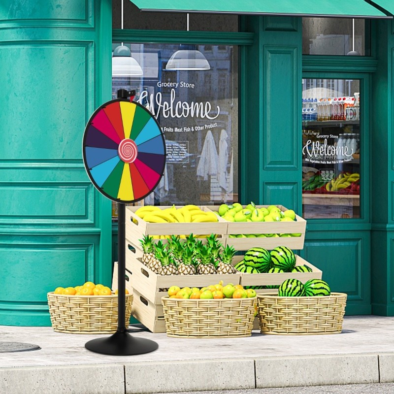 Monikäyttöinen 60 cm värikäs onnenpyörä messuille ja tapahtumiin