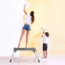 Alumiininen taitettava työtaso liukumattomalla pinnalla hopea