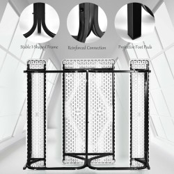 Valkoinen säänkestävä piknikpöytäsetti metallirungolla ulkokäyttöön