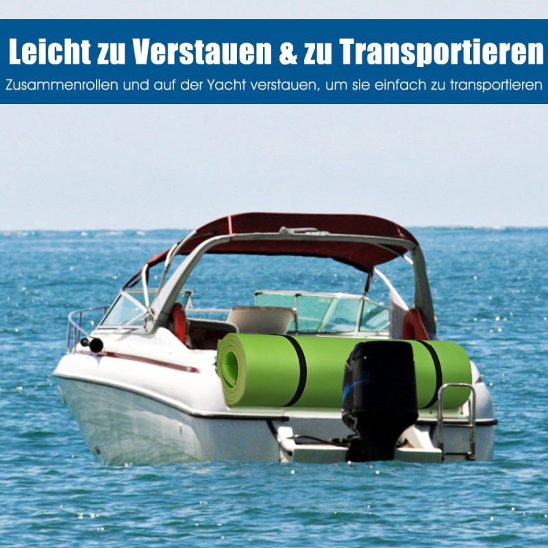 Kelluva vihreä XPE-vesimatto 355x183 cm kesähauskaan