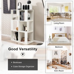 2-osainen valkoinen 3-tasoinen puinen kirjahyllysetti