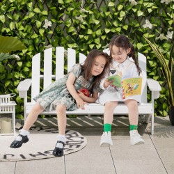 Kahden istuttava valkoinen kuusipuu adirondack-loveseat ulkokäyttöön