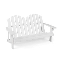 Kahden istuttava valkoinen kuusipuu adirondack-loveseat ulkokäyttöön