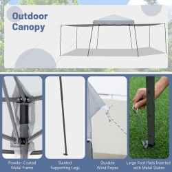 Pop-up-paviljonki 3x3m harmaa, säädettävä ja kannettava