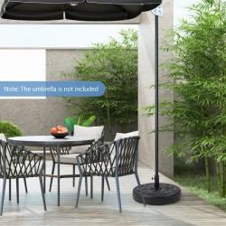 Täytettävä pyöreä aurinkovarjon jalusta 56 cm musta