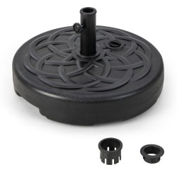 Täytettävä pyöreä aurinkovarjon jalusta 56 cm musta