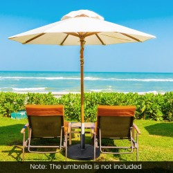 Vankka musta ulkovarjoteline 14 kg terassille