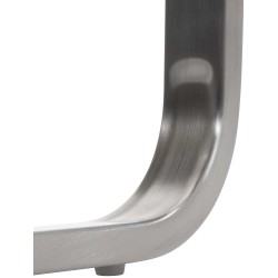 Moderni ruokapöydän tuoli keinuvalla teräsrungolla ja pehmeällä verhoilulla