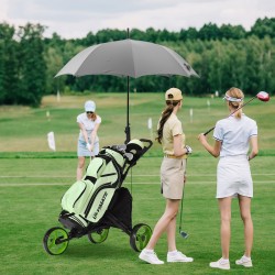 Kolmipyöräinen säädettävä golfkärry vihreä alumiinirunko