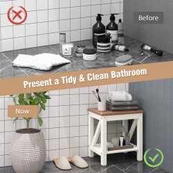 Valkoinen vedenkestävä suihkupenkki 150 kg kantavuudella