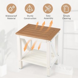 Valkoinen vedenkestävä suihkupenkki 150 kg kantavuudella