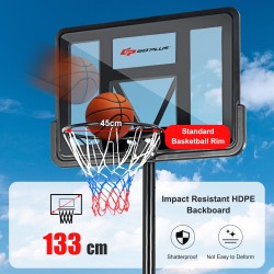 Kannettava säädettävä koripalloteline 1,35-3,05m musta