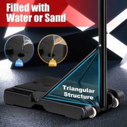 Kannettava säädettävä koripalloteline 1,35-3,05m musta