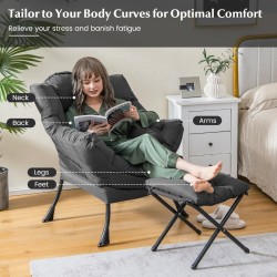 Harmaa ergonominen nojatuoli ja rahi setti sivutaskulla