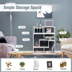 Valkoinen muunneltava TV-taso 65" televisioille, 3 osaa