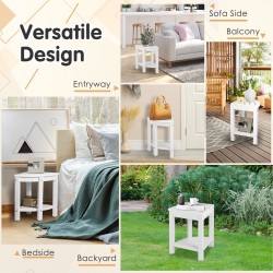 Vedenkestävä kulmasuihkupenkki säilytyshyllyllä valkoinen