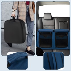 Kaksiosainen lemmikkikuljetin irrotettavilla riippumatoilla - laivastonsininen