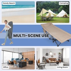 Taitettava retkisänky kantolaukulla - khaki