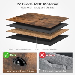 Monikäyttöinen 5-laatikollinen lipasto taitettavilla laatikoilla ruskea