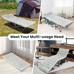 Harmaa mukava makuualusta 190x70 cm ulko- ja sisäkäyttöön