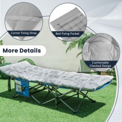 Harmaa mukava makuualusta 190x70 cm ulko- ja sisäkäyttöön