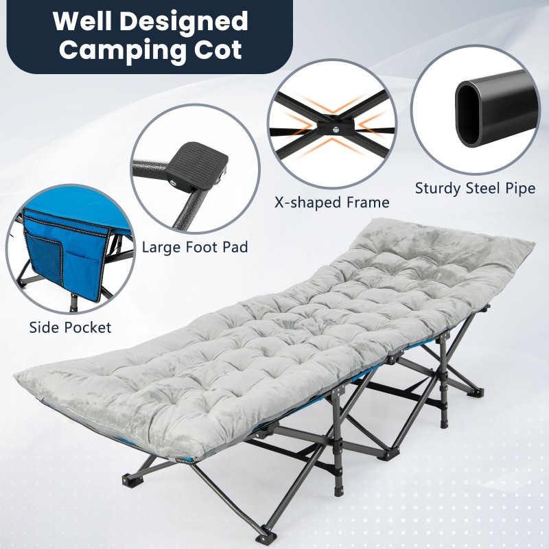 Harmaa mukava makuualusta 190x70 cm ulko- ja sisäkäyttöön