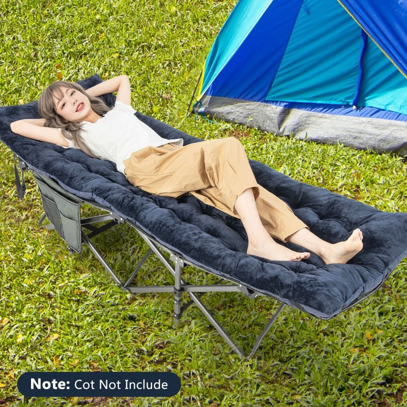 Sininen mukava makuualusta 190x70 cm ulko- ja sisäkäyttöön