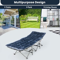 Sininen mukava makuualusta 190x70 cm ulko- ja sisäkäyttöön