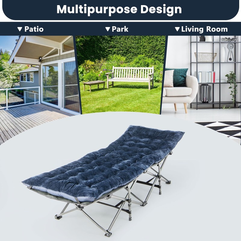 Sininen mukava makuualusta 190x70 cm ulko- ja sisäkäyttöön