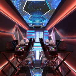 Ergonominen musta pelipöytä 116 cm säädettävillä jaloilla