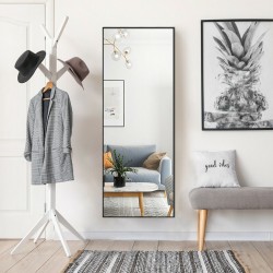 Kokovartalopeili musta 56x150 cm räjähdyssuojattu seinäasennus