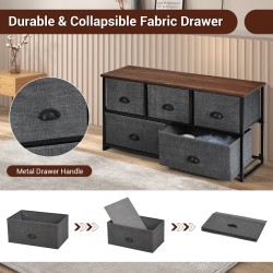 Viisiosainen harmaa säilytyslaatikosto, kestävä ja monikäyttöinen