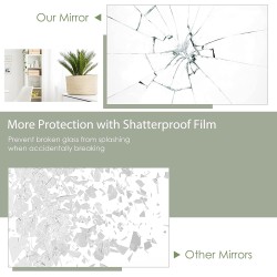 Kultainen kokovartalopeili teräskehyksellä ja turvakalvolla