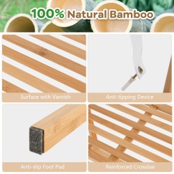 4-tasoinen bambu tikashylly kaatumisen estolla luonnollinen