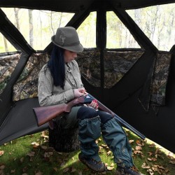 Kannettava maastokuvioitu metsästysteltta 3 hengelle kantolaukulla