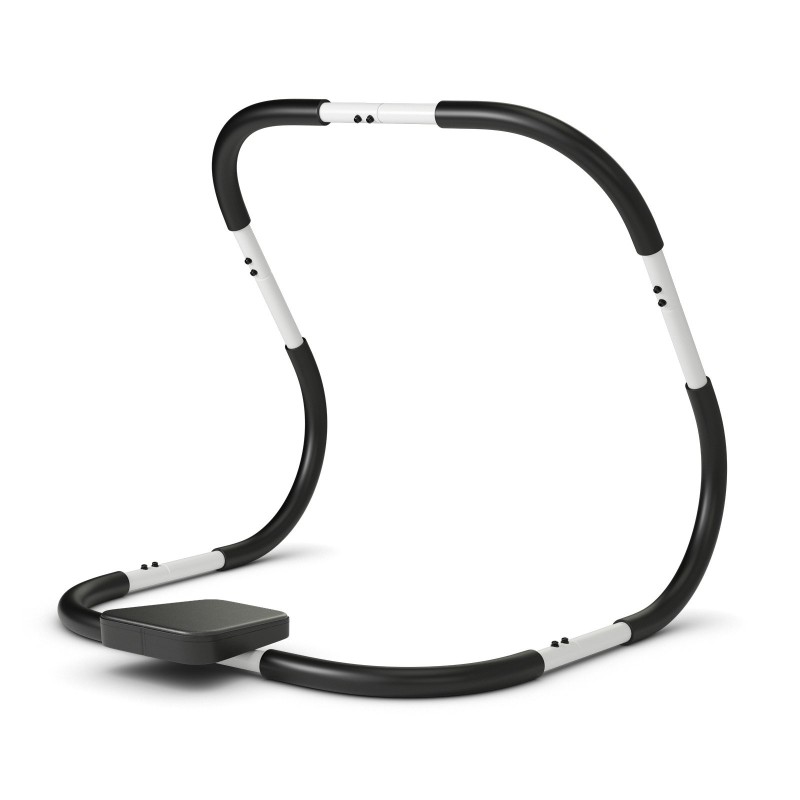 Kannettava vatsalihaslaite monipuoliseen treeniin, musta ja valkoinen