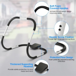 Kannettava vatsalihaslaite monipuoliseen treeniin, musta ja valkoinen