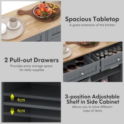 Harmaa monikäyttöinen roskakaappi säädettävällä hyllyllä ja laatikoilla