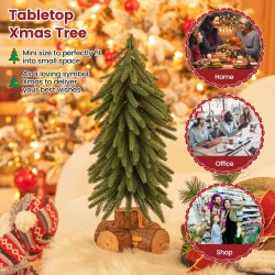 40 cm vihreä pöytäjoulukuusi, 200 oksakärkeä