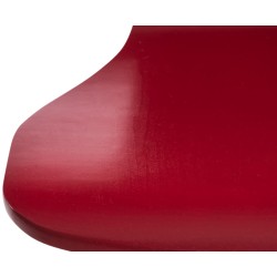 Pinottava vierailutuoli puuistuimella ja krominvärisellä metallijalustalla