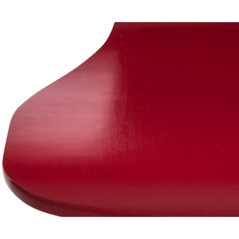 Pinottava vierailutuoli puuistuimella ja krominvärisellä metallijalustalla