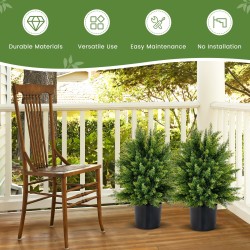 Keinotekoiset setripallopuut 2 kpl, vihreä, 55 cm, sisä- ja ulkokäyttöön