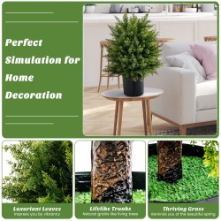 Keinotekoiset setripallopuut 2 kpl, vihreä, 55 cm, sisä- ja ulkokäyttöön