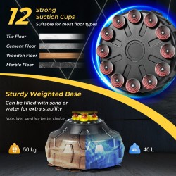 Nyrkkeilyn nopeusharjoittelija 360° pyörivällä tangolla ja kahdella pallolla