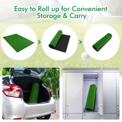 Golflyöntimatto synteettisellä nurmella ja kahdella tiipaikalla