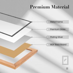 Seinäpeili puukehyksellä luonnollinen suorakulmainen muotoilu